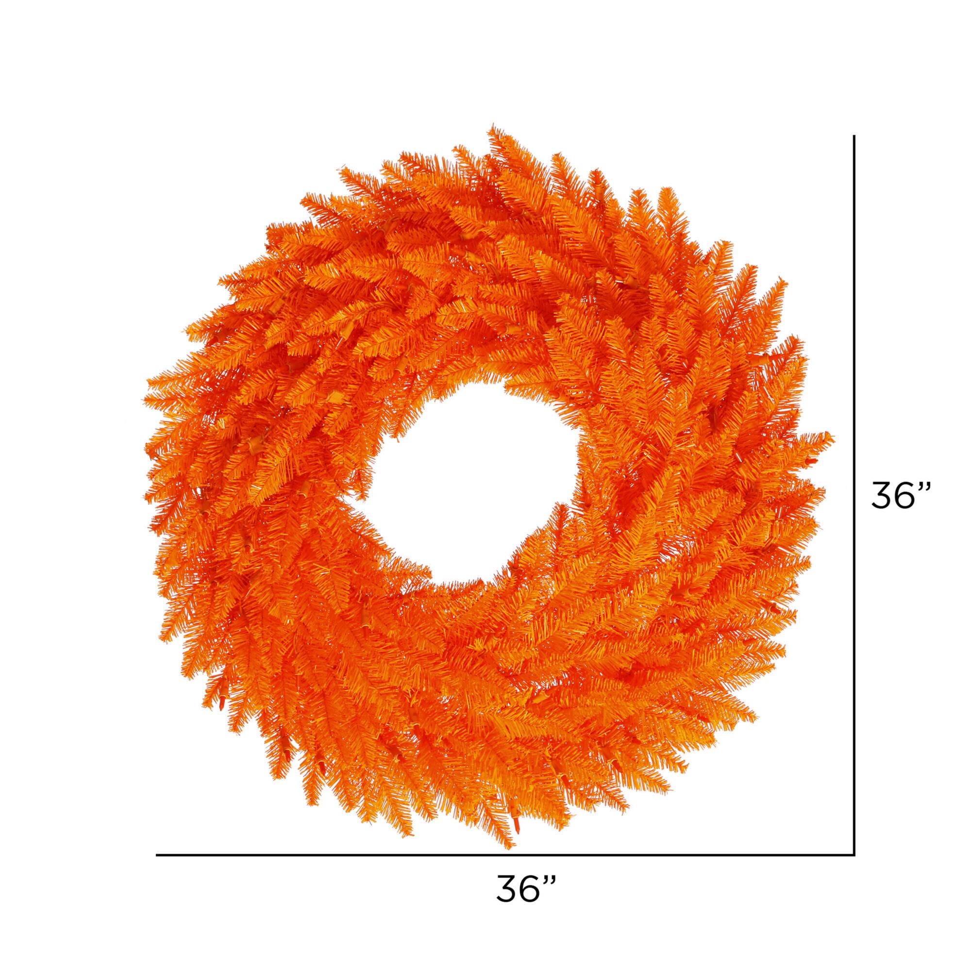 36" Unlit Orange Fir Artificial Christmas Wreath